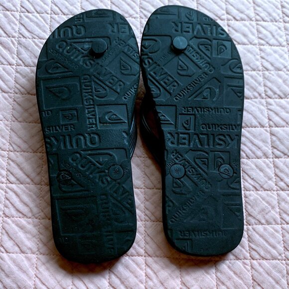 QUICKSILVER -  Black and White Sandals - Thongs - Men 6-7 - Picture 7 of 13